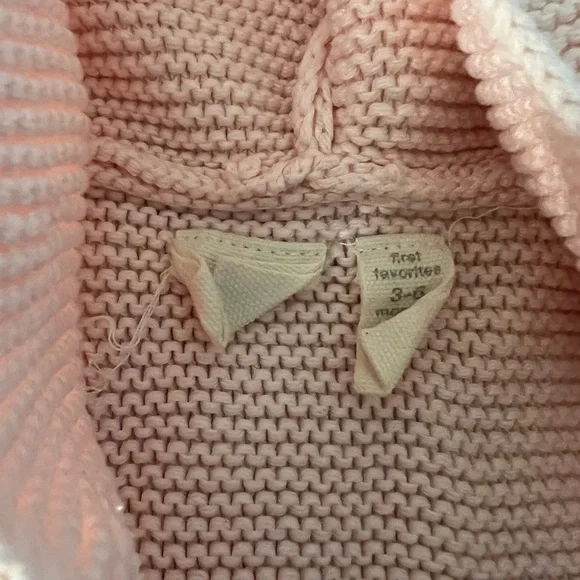 GAP Pink Knit Baby Hoodie and Pants Set - Picture 3 of 5